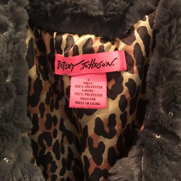 Betsey Johnson sparkle vest, size L - Picture 3 of 6